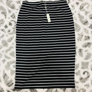 Medium length pencil skirt